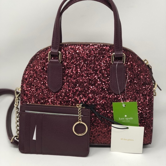 Kate Spade mini Riley glitter satchel bag+ wallet - Picture 3 of 8